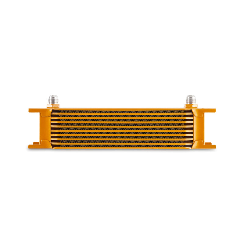 Mishimoto Universal Oil Cooler -8AN 10 Row Core Gold - OneFastShop