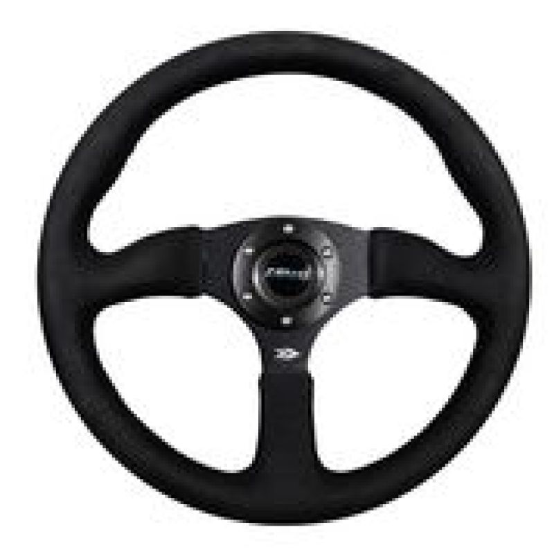 Nrg Reinforced Steering Wheel with Blk Alcantara Comfort Grip - OneFastShop