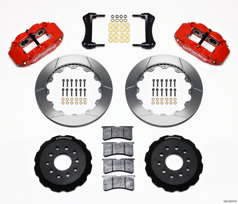 Wilwood Narrow Superlite 6R Front Hat Kit 12.88in Red 88-93 Corvette C4 - OneFastShop
