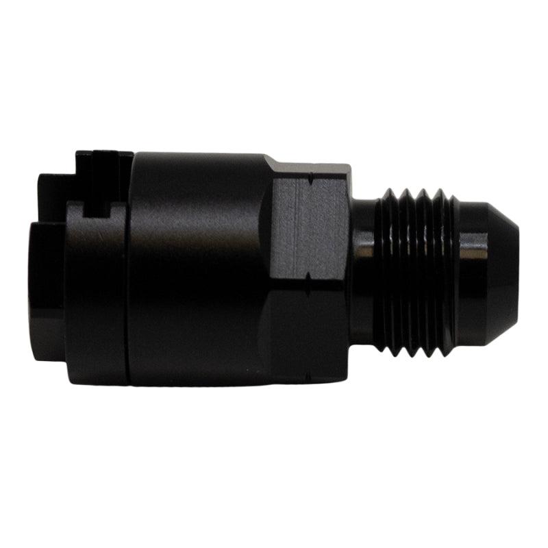 DeatschWerks 6AN Male Flare to 5/16 in Female EFI Quick Connect Adapter - Matte Black