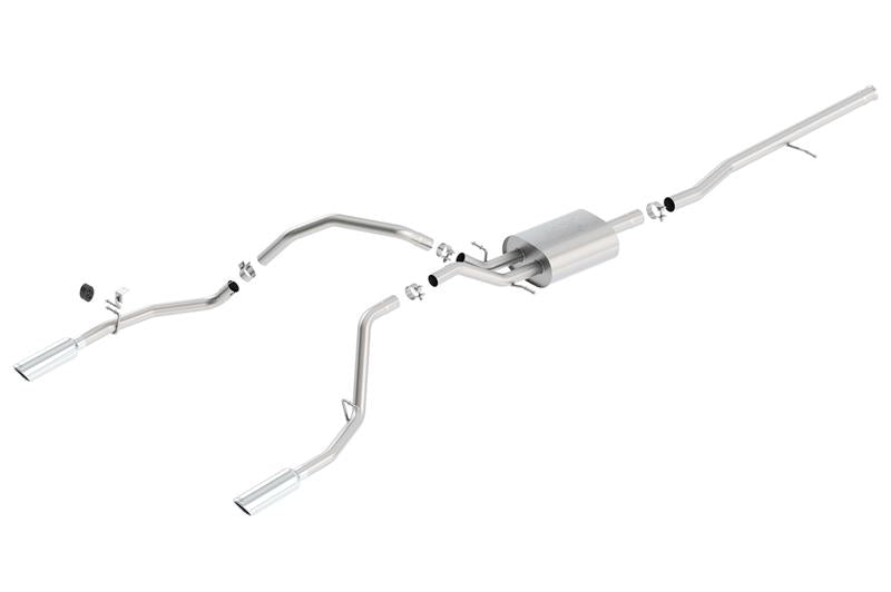 Borla ATAK Cat-Back Exhaust - Chevrolet Silverado 1500, GMC Sierra 1500 2014-2018 (5.3L) - Chrome Tips (140537)