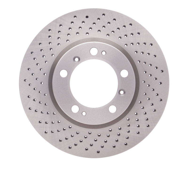 DynamicFriction Drilled Brake Rotor, Left Front - Porsche 911 / Boxster / Cayman 1999-2012