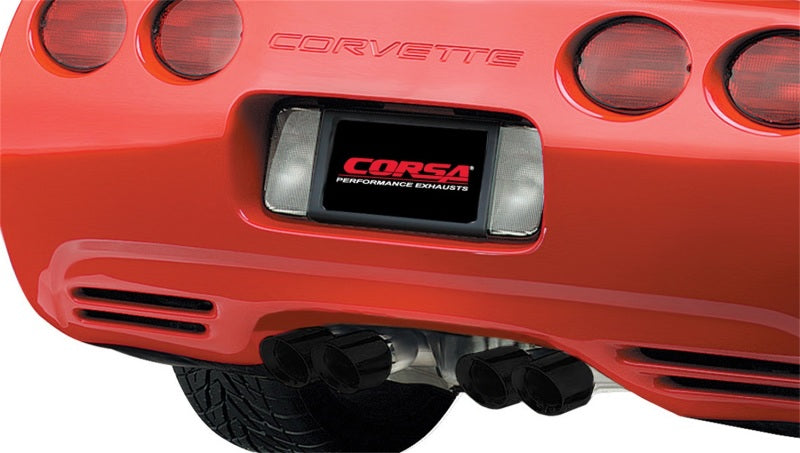 Corsa Black Xtreme Axle-Back Exhaust for Chevrolet Corvette C5 Z06 5.7L V8 - OneFastShop