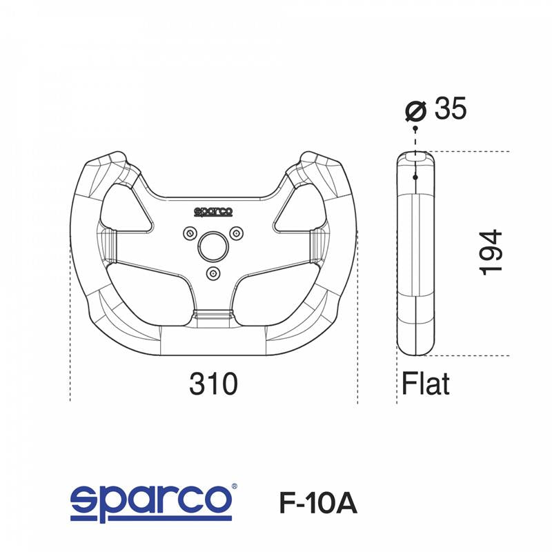Sparco F10A Suede Black Steering Wheel Suede Black