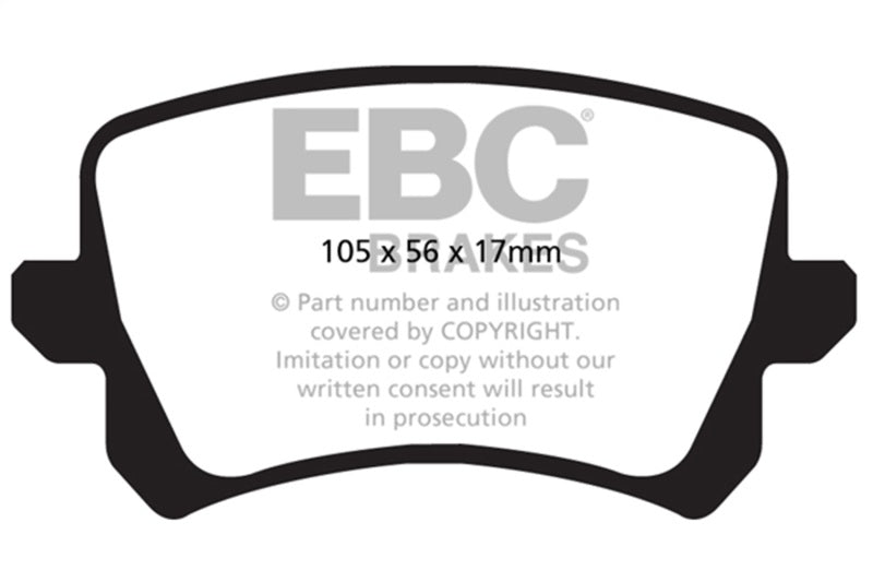 EBC Redstuff Rear Brake Pads for 15+ Audi Q3 2.0 Turbo