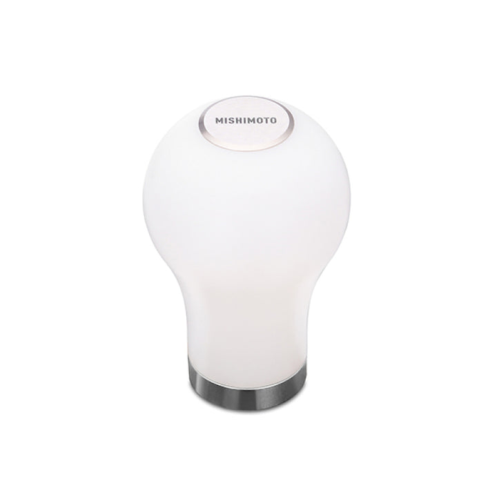 Mishimoto Teardrop Shift Knob with Stainless Steel Core - White - OneFastShop