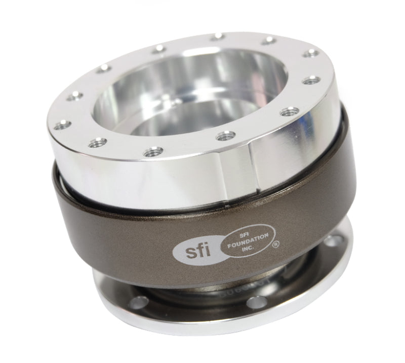 NRG Quick Release Gen 2.0 Steering Wheel Adapter - Silver with Chrome Ring, SFI 42.1, image 2
