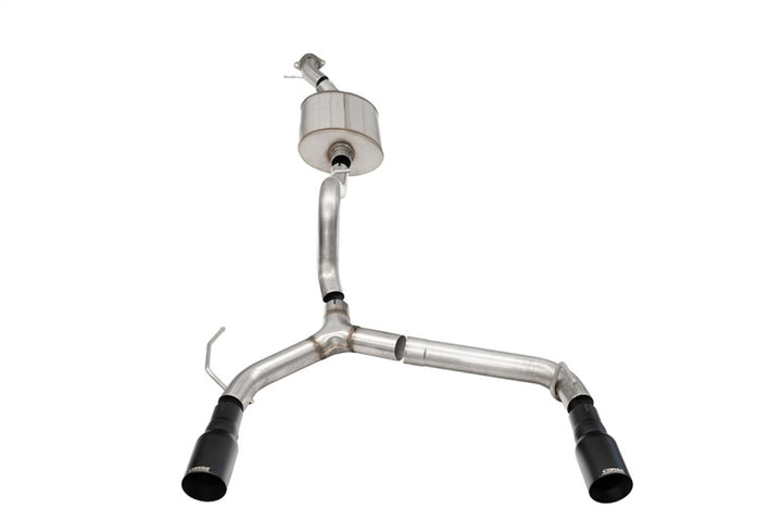 CORSA Performance 2.75in Cat-Back Dual Rear Exhaust for 2021-2023 Ford Bronco 2.7L 2-Door w/ 4in Straight-Cut Black Tips