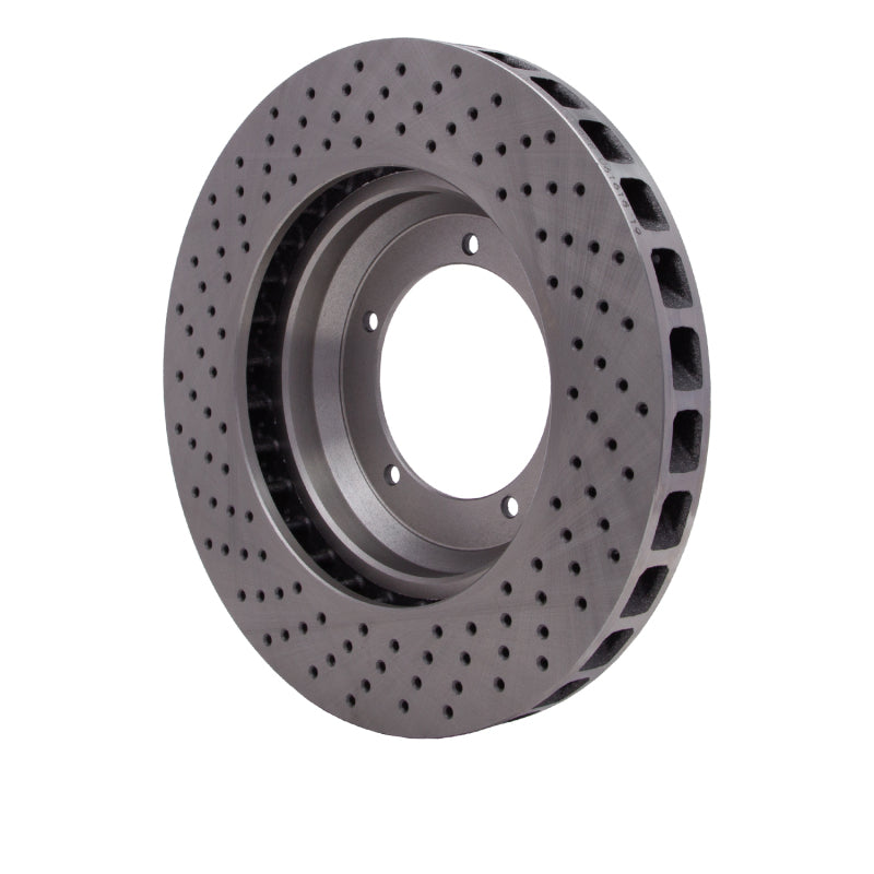 DynamicFriction Drilled Brake Rotor, Right Front - Porsche 911 1982-1989, image 4