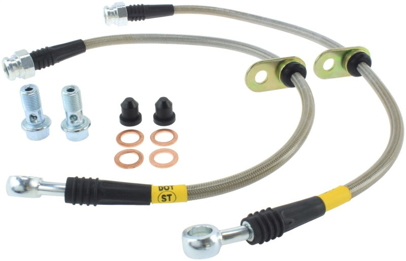 Stoptech Stainless Steel Front Brake Lines for 97-01 Honda Prelude - OneFastShop