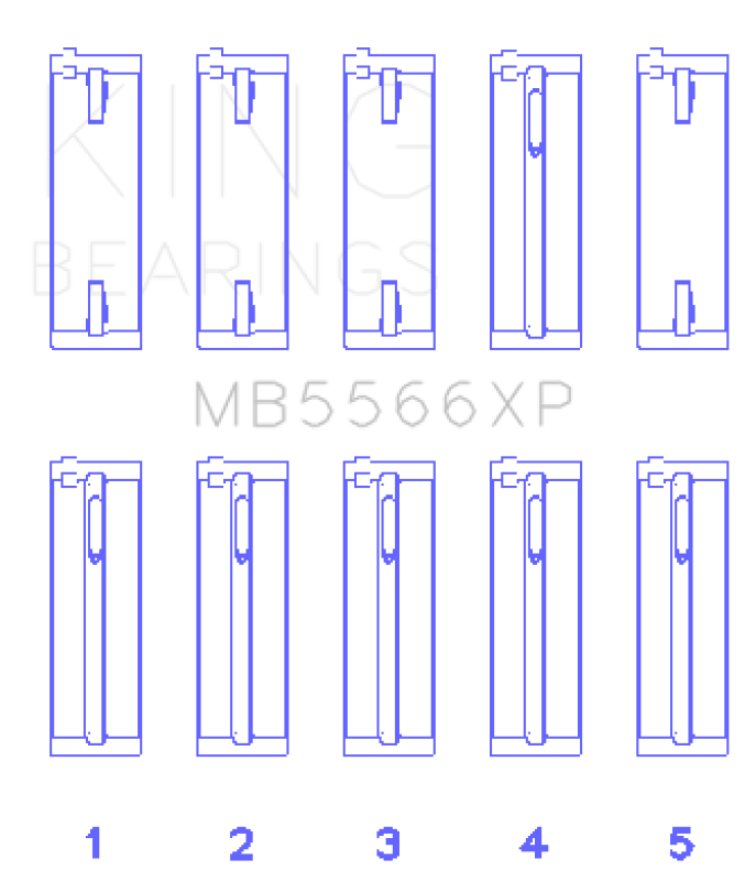 King Engine Bearings Performance Main Bearing Set - Size STD for Audi A4 1.8L AEB