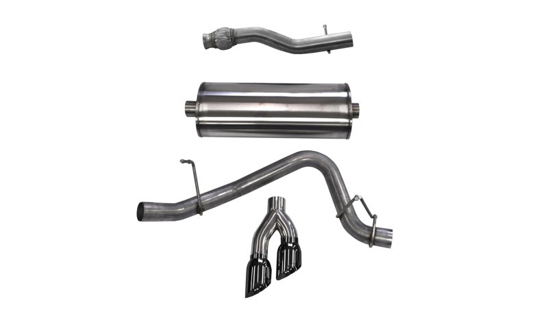 Corsa Performance Cat-Back Exhaust System 3in Single Side Exit 4in Black Tips - GMC Yukon XL 1500 5.3L V8 2015-2020 - OneFastShop