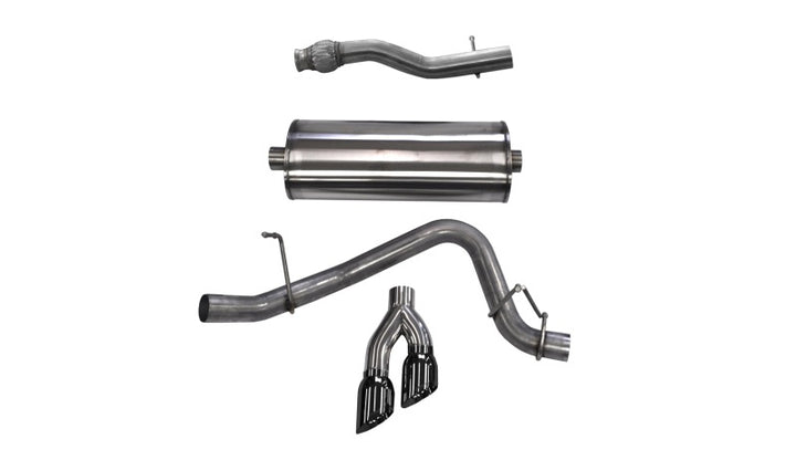 Corsa Performance Cat-Back Exhaust System 3in Single Side Exit 4in Black Tips - GMC Yukon XL 1500 5.3L V8 2015-2020 - OneFastShop