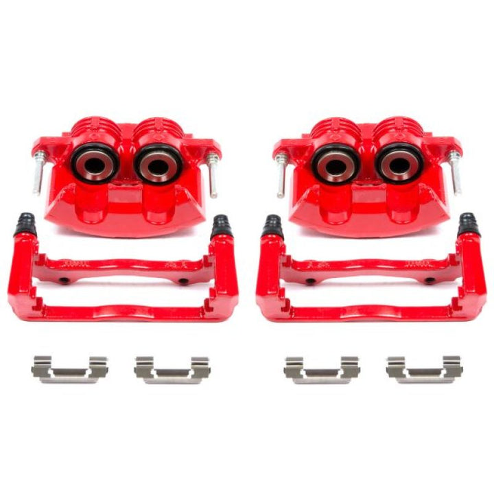 PowerStop Front Red Calipers with Brackets Pair for 98-02 Chevrolet Camaro