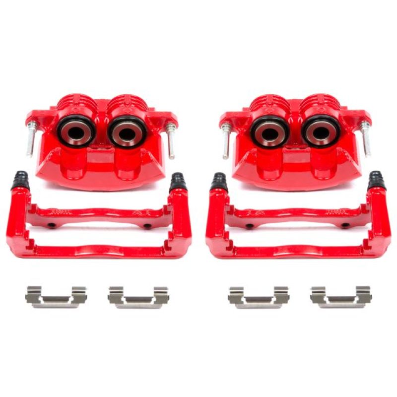 PowerStop Front Red Calipers with Brackets Pair for 98-02 Chevrolet Camaro - OneFastShop