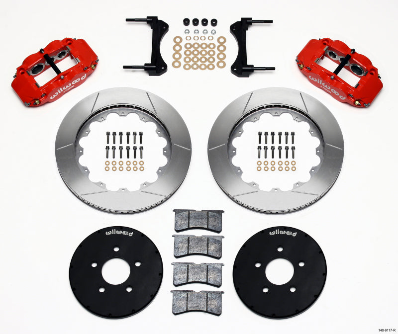 Wilwood Narrow Superlite 6R Front Hat Kit 14.00in Red 1994-2004 Mustang - OneFastShop