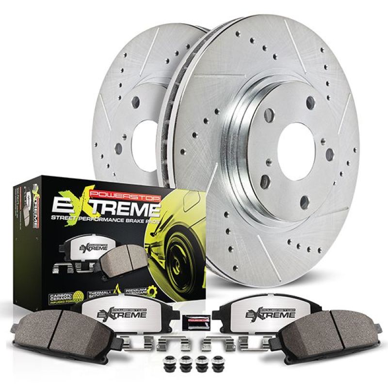 PowerStop Z26 Street Warrior Front Brake Kit - Chevrolet Corvette C8 Base Brakes 2020-2024
