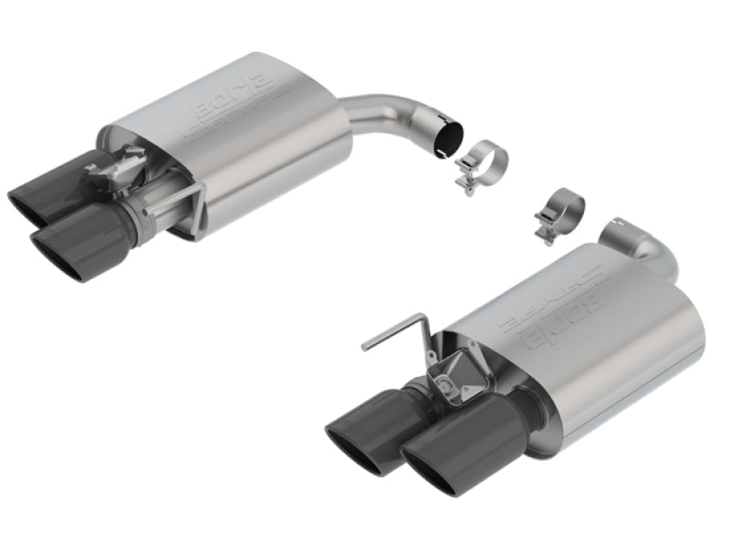Borla S-Type Axle Back Exhaust 2.5in with Valves - Black Chrome Tips for 18-19 Ford Mustang GT