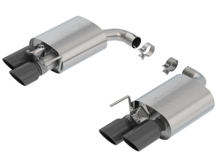 Borla S-Type Axle Back Exhaust 2.5in with Valves - Black Chrome Tips for 18-19 Ford Mustang GT