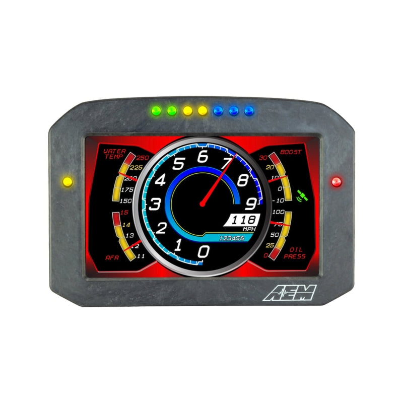 AEM CD-7G Carbon Flush Digital Dash Display - With Internal 20Hz GPS & Antenna, image 2