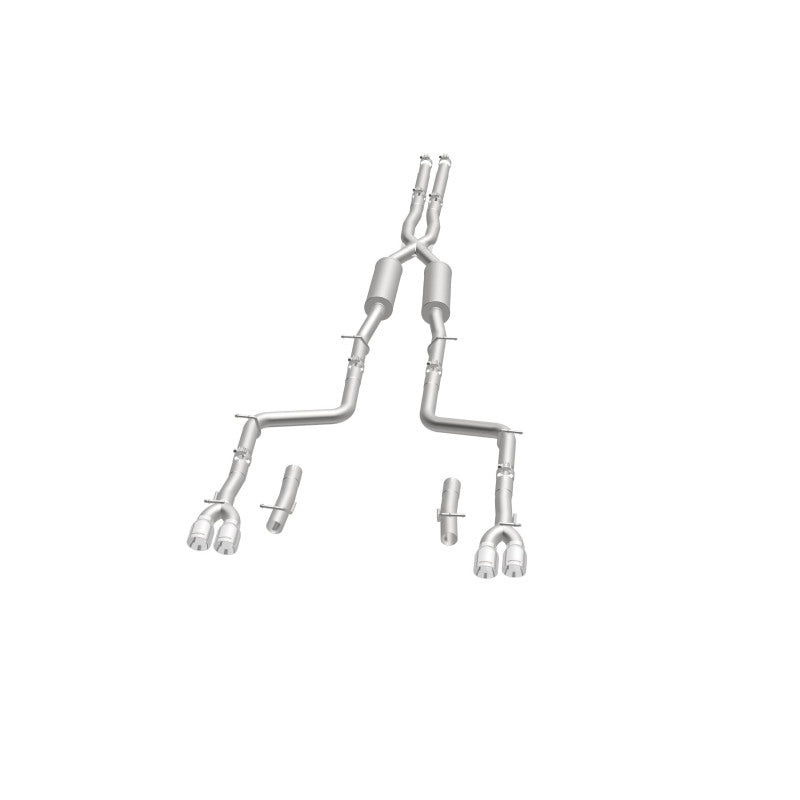 MagnaFlow Cat-Back Exhaust System SS 2.5in Quad Split Rear 3.5in Tip 2015-2023 Dodge Challenger 3.6L V6 - OneFastShop