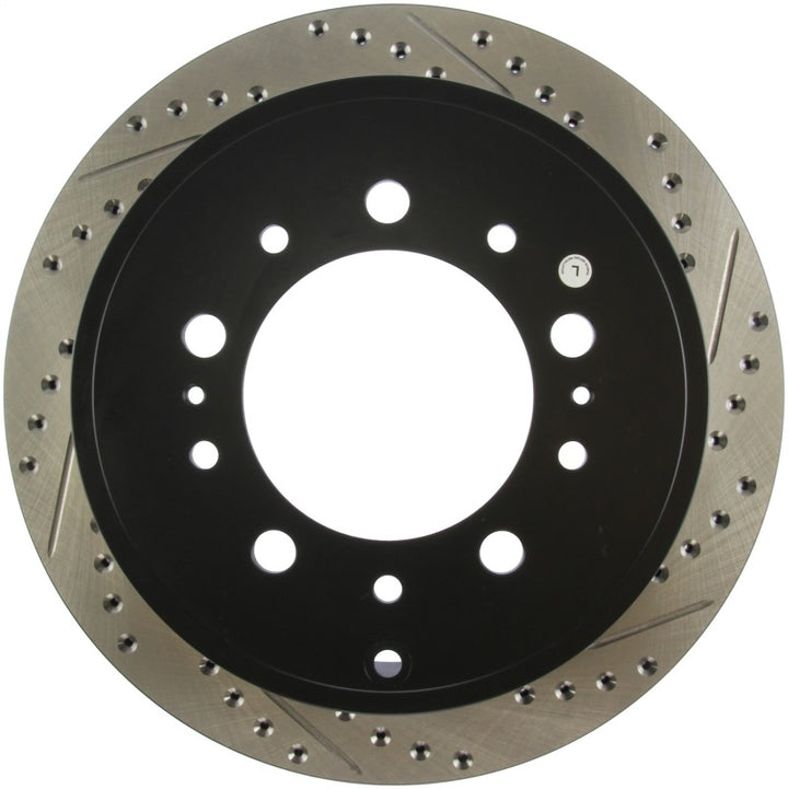 Stoptech Slotted & Drilled Sport Brake Rotor for Toyota Sequoia, Tundra, Lexus LX570, Land Cruiser 2007-2022 - OneFastShop