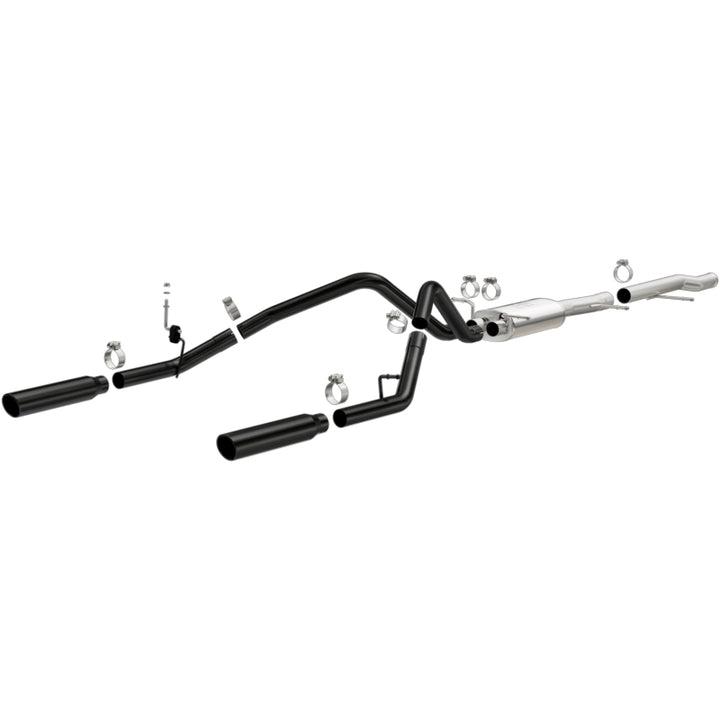 MagnaFlow Cat-Back Exhaust 3.5in Black Tips for 10-13 Chevy Silverado / GMC Sierra 5.3L - OneFastShop