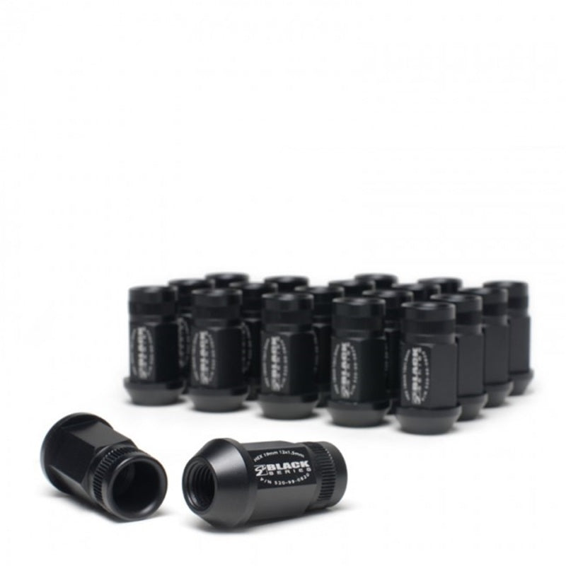 Skunk2 12 x 1.5 Forged Lug Nut Set Black Series 16 Pcs Compatible with Honda Acura Mitsubishi Toyota