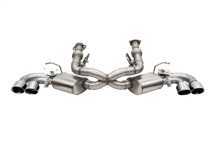 Corsa 3 in. Valved Cat-Back Exhaust for Corvette C8 2020–2025 4.5 in. Quad Tips - OneFastShop