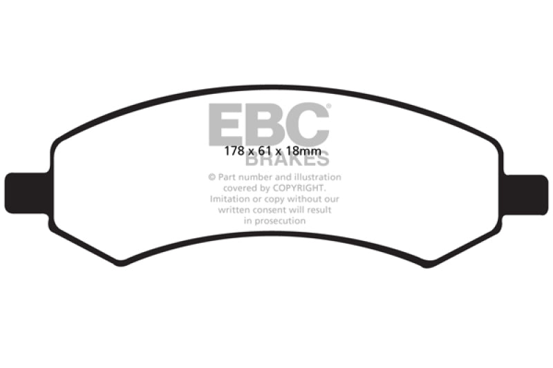 EBC Yellowstuff Front Brake Pads for 06-09 Chrysler Aspen 4.7 - OneFastShop