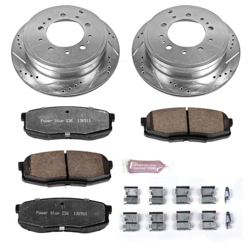PowerStop Rear Z36 Truck & Tow Brake Kit for 08-11 Lexus LX570 - OneFastShop