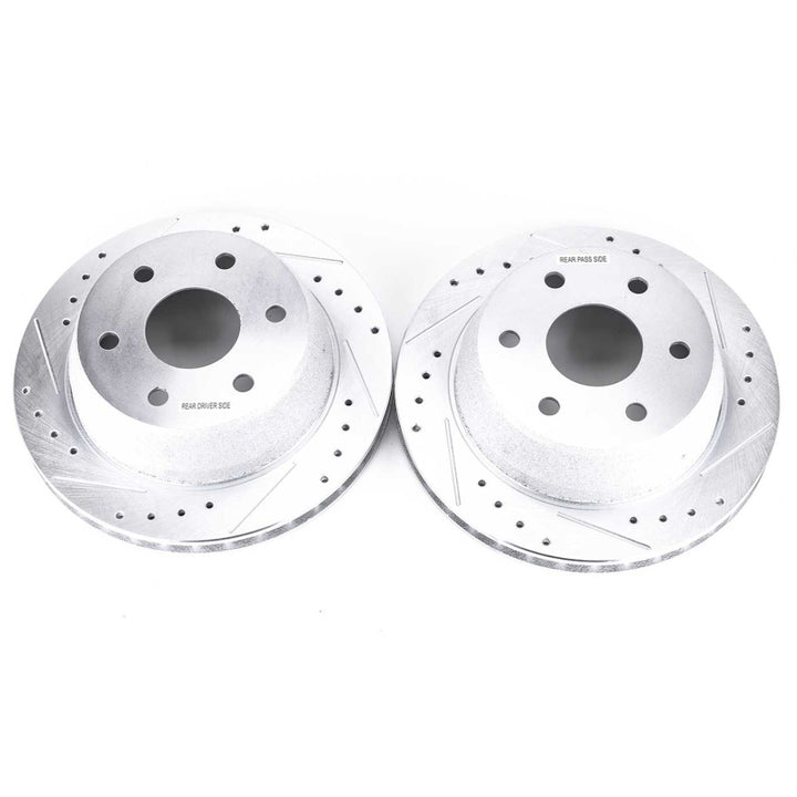 PowerStop Evolution Rear Drilled & Slotted Rotors - Cadillac Escalade 02-06 - OneFastShop