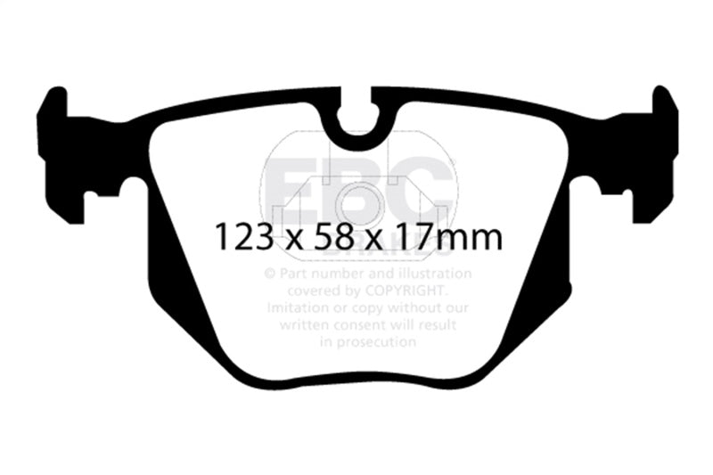 EBC Yellowstuff Rear Brake Pads for BMW M3 3.2 (E46) 01-07