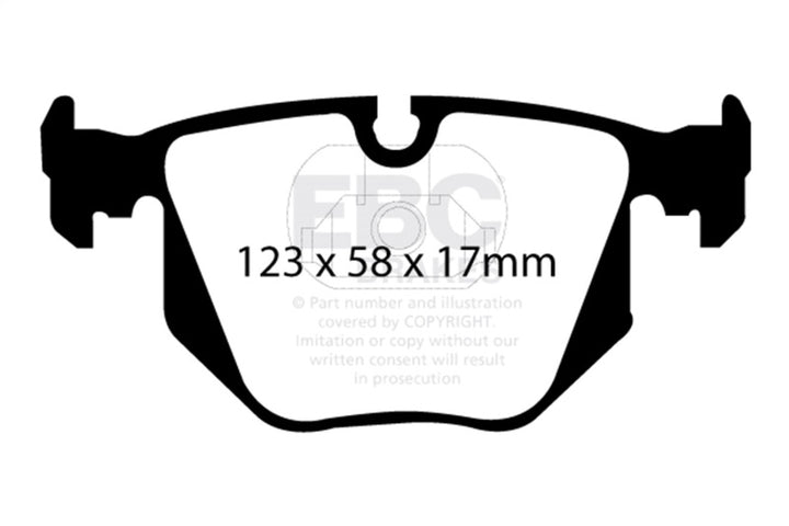 EBC Yellowstuff Rear Brake Pads for BMW M3 3.2 (E46) 01-07
