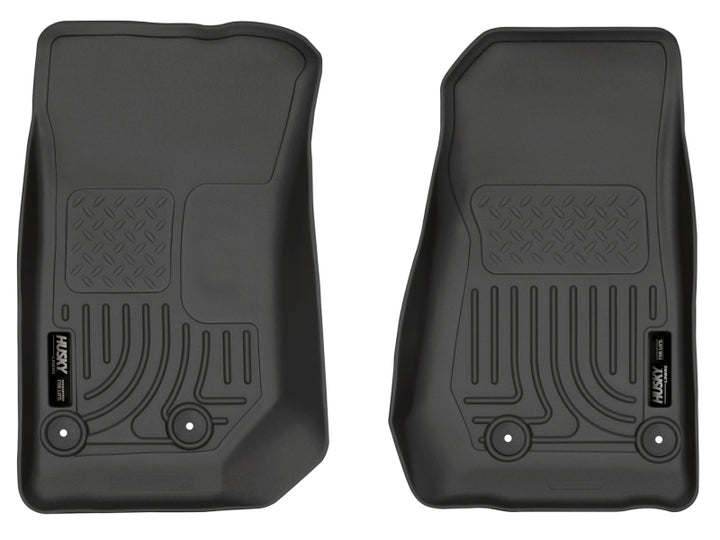 Husky Liners Weatherbeater Black Front Floor Liners for 14 Jeep Wrangler 2/4 Door