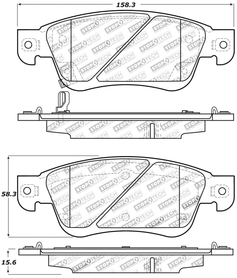 StopTech Performance Front Brake Pads for 07-08 Infiniti G35 2WD Sedan / 08 Infiniti G37 Coupe - OneFastShop