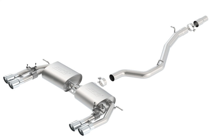 Borla S-Type Dual Round Rolled Catback Exhaust for 2013-2015 Audi S3