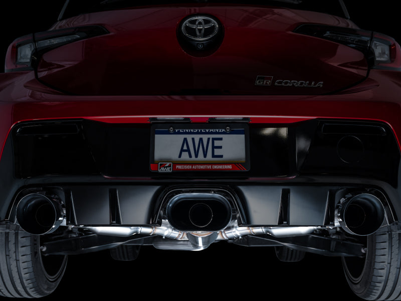 AWE Tuning Touring Edition Exhaust - 3" T304L Stainless Steel - Diamond Black Tips, for 2023+ Toyota GR Corolla