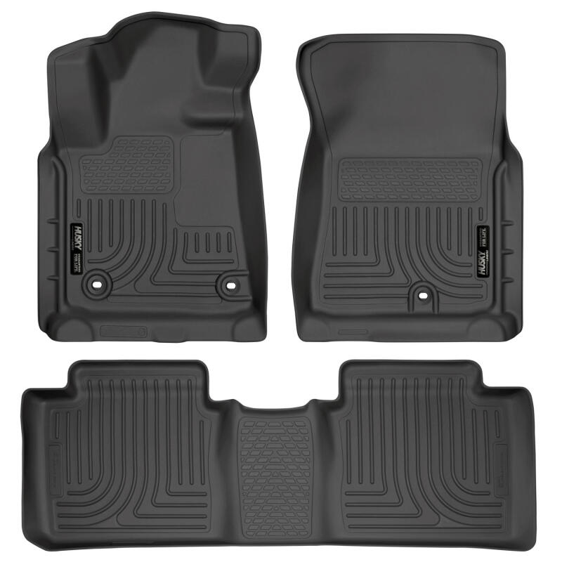 Husky Liners WeatherBeater Black Front & 2nd Seat Floor Liners for 2014 Toyota Tundra Double Cab - OneFastShop