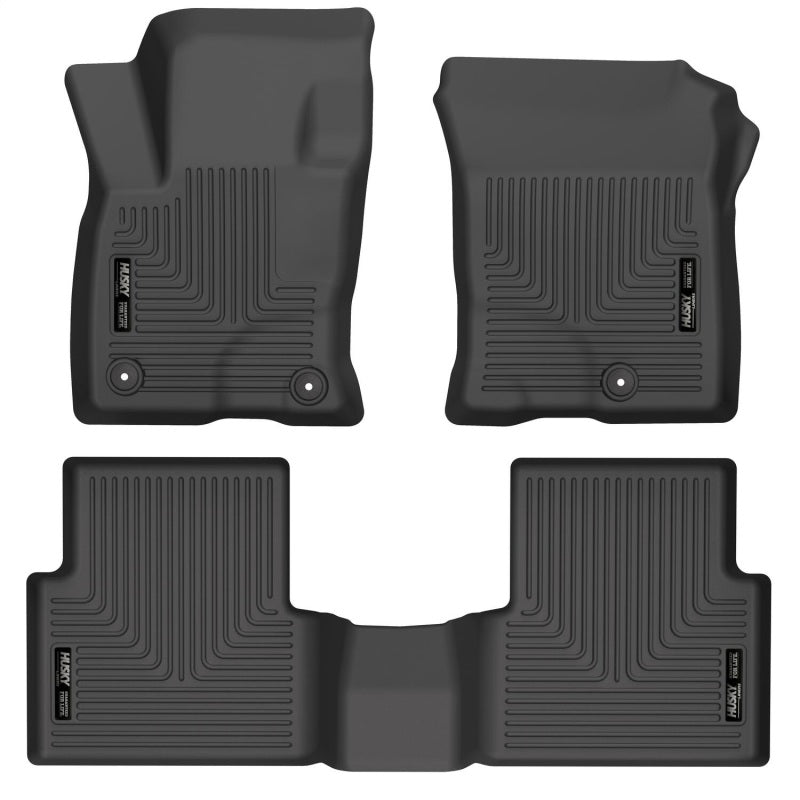 Husky Liners 21-22 Ford Bronco Sport WeatherBeater Front & 2nd Seat Floor Liners (Black).