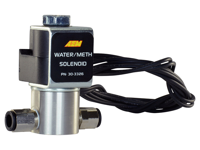 AEM Water Injection System – High-Flow Low-Current WMI Solenoid – 200 PSI 1/8 in.–27NPT In/Out