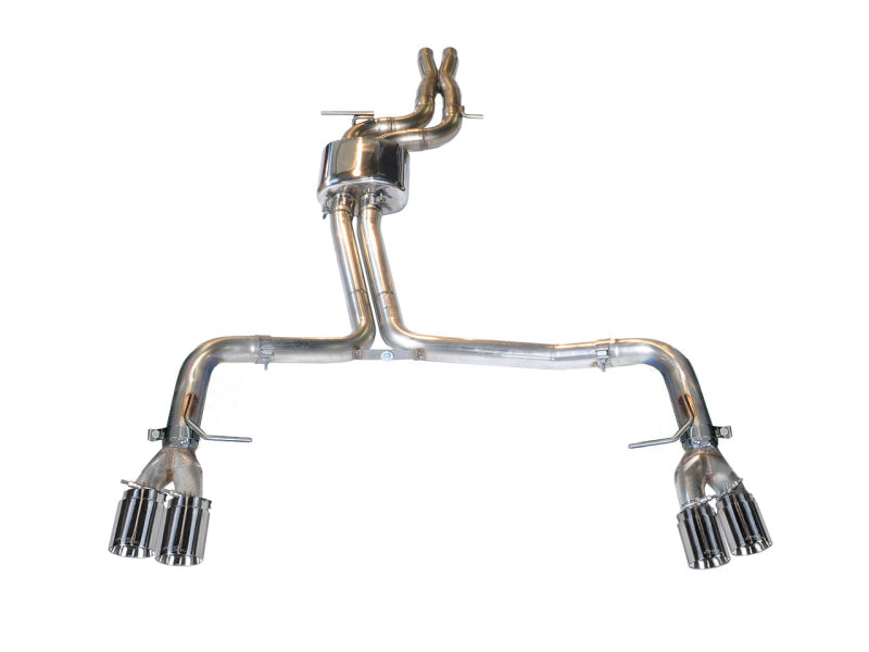 AWE Track Edition Cat-Back Exhaust - Audi S5 2012-2017 - 90mm Chrome Silver Tips