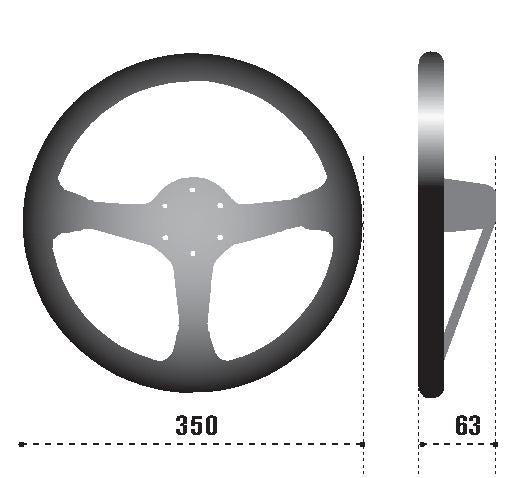Sparco L777 Steering Wheel Leather Black for Universal Fit (L777)