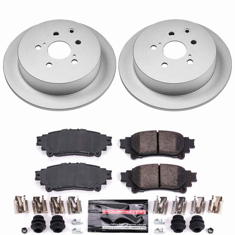 PowerStop Z23 Rear Coated Brake Kit - Lexus RX350 / Toyota Highlander / Sienna 2010-2020