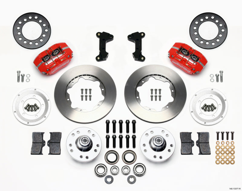 Wilwood Dynapro Dust-Boot Front Kit 11.00in Red 74-80 Pinto Mustang II Disc Spindle - OneFastShop