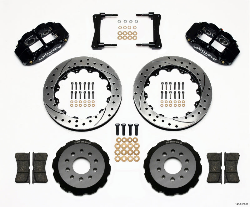 Wilwood Narrow Superlite 6R Front Hat Kit 13.06in Drilled 2005-2014 Mustang - OneFastShop