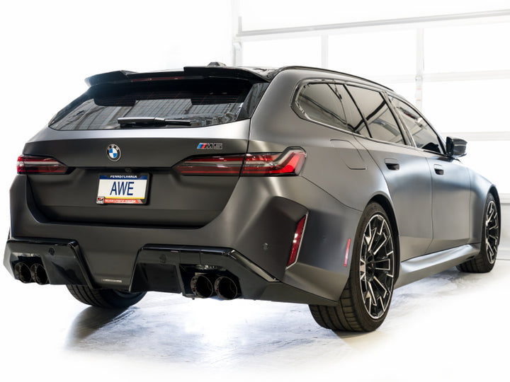 AWE Tuning BMW G90/G99 M5 Track Edition Cat-Back Exhaust Diamond Black Tips