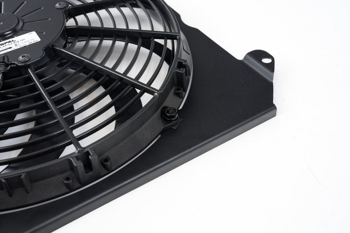 CSF All-Aluminum Fan Shroud with 12in SPAL Fan for Honda Civic - Black Finish (92-00) - OneFastShop