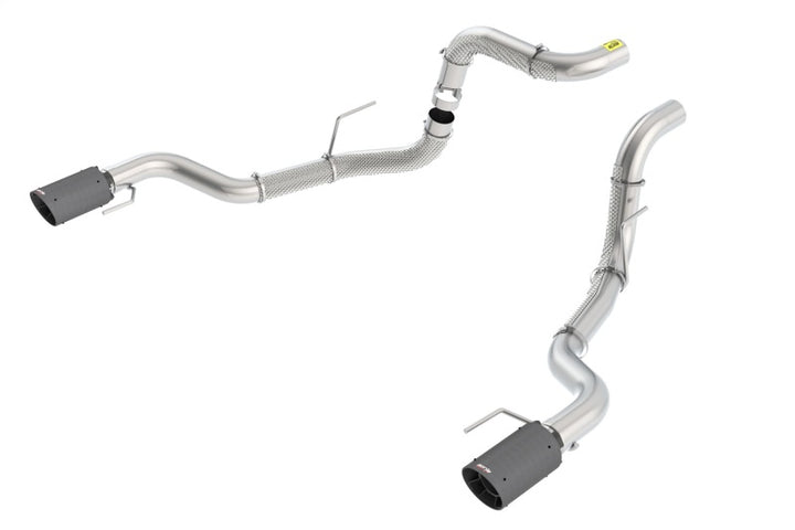 Borla 3in Tailpipe Assembly with Carbon Fiber Tips for 2017 Ford Raptor 3.5L AT RWD CC Short Bed and EC Standard Bed