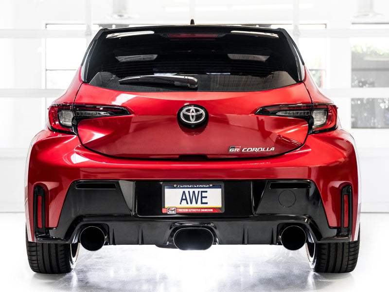 AWE Tuning Touring Edition Exhaust - 3" T304L Stainless Steel - Diamond Black Tips, for 2023+ Toyota GR Corolla